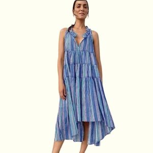 Ro's Garden Sasha Midi Dress Nina Stripe Size XS NEW